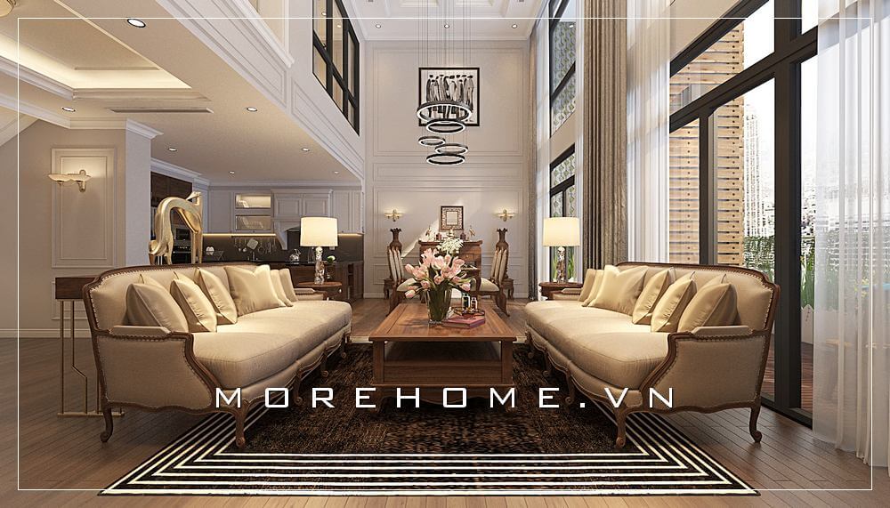 top 15 mẫu sofa tân cổ điển cho phòng khách đẹp
